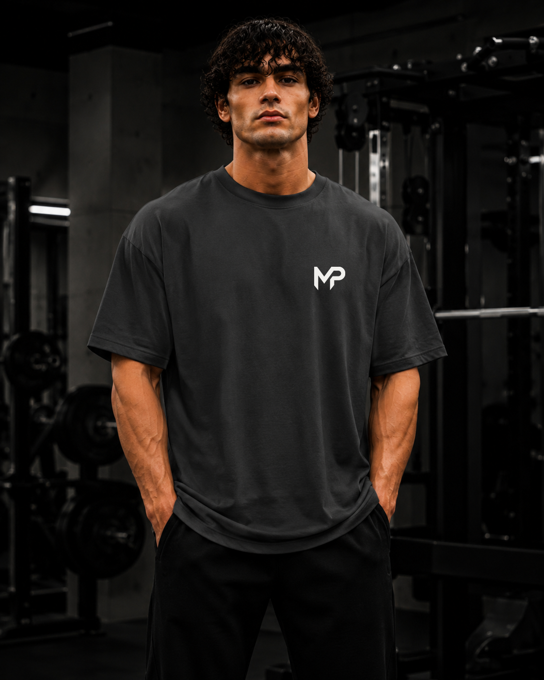 My Principles Classic Logo T-Shirt Heavyweight Cotton Streetwear Tee with Minimal Chest & Back Print