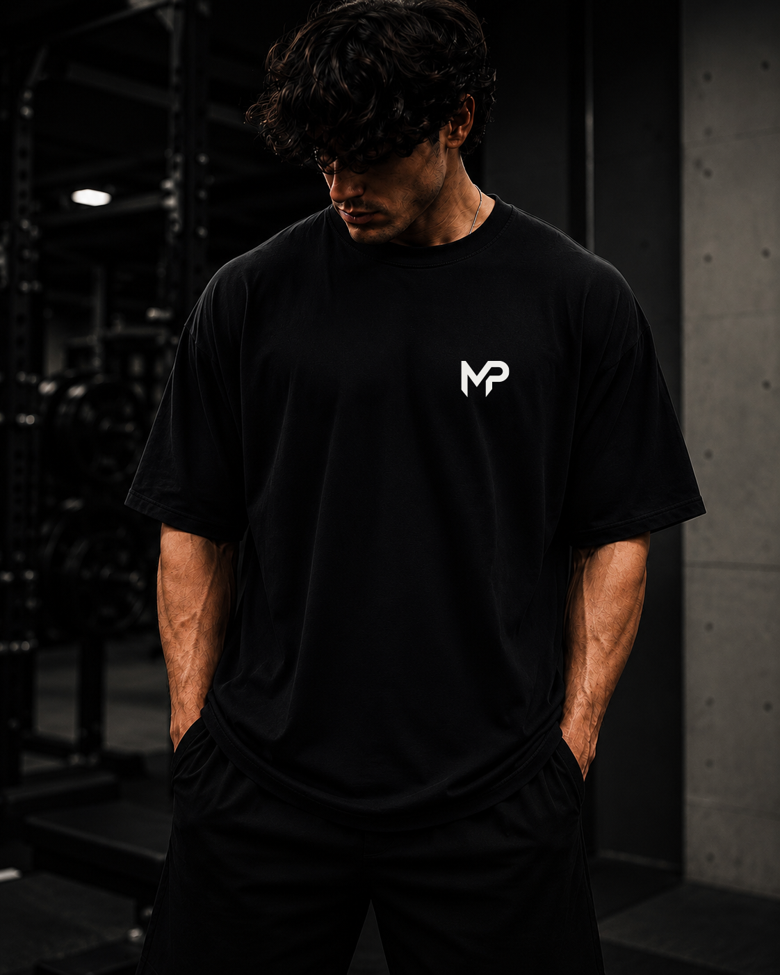 My Principles Classic Logo T-Shirt Heavyweight Cotton Streetwear Tee with Minimal Chest & Back Print