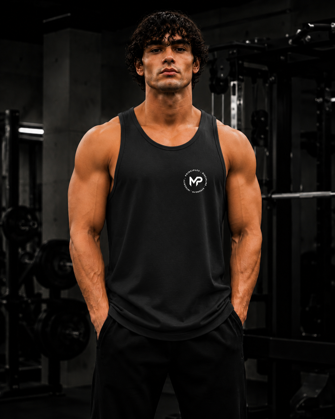 My Principles Logo Tank Top Premium Minimalist Performance Muscle Tank